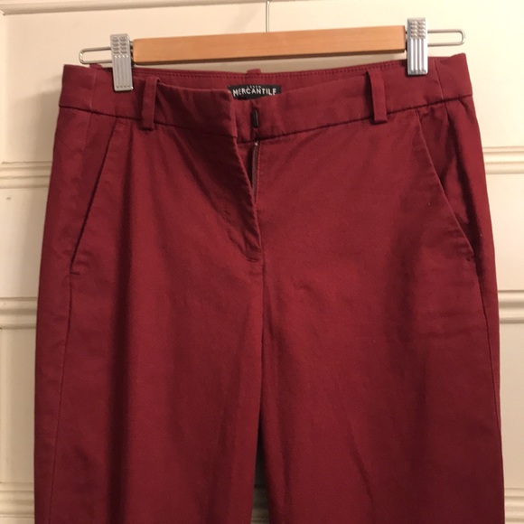 Burgundy J Crew Mercantile Chino Pants - Sz 2 - Picture 1 of 8